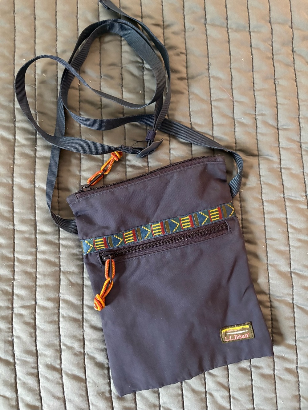 LL Bean Mountain Crossbody Bag Water Resistant Nylon Travel Purse